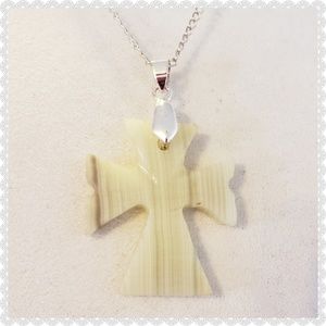 New Cross on an 18” Sterling Silver Curb Chain